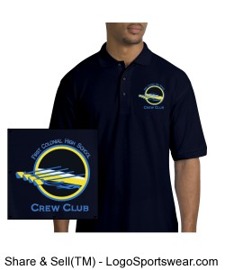 FC Crew Logo Navy Polo Design Zoom